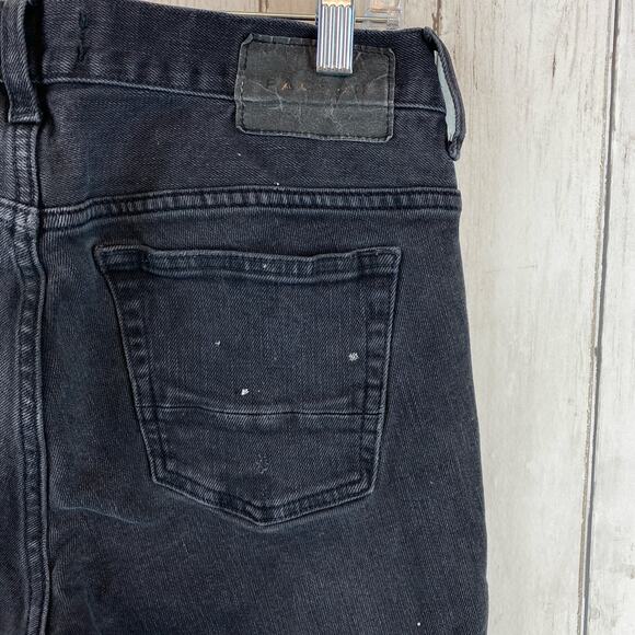 Pacsun Black High Waisted Distressed Stacked Skinny Denim Jeans Size 30 x 30 - Picture 8 of 12